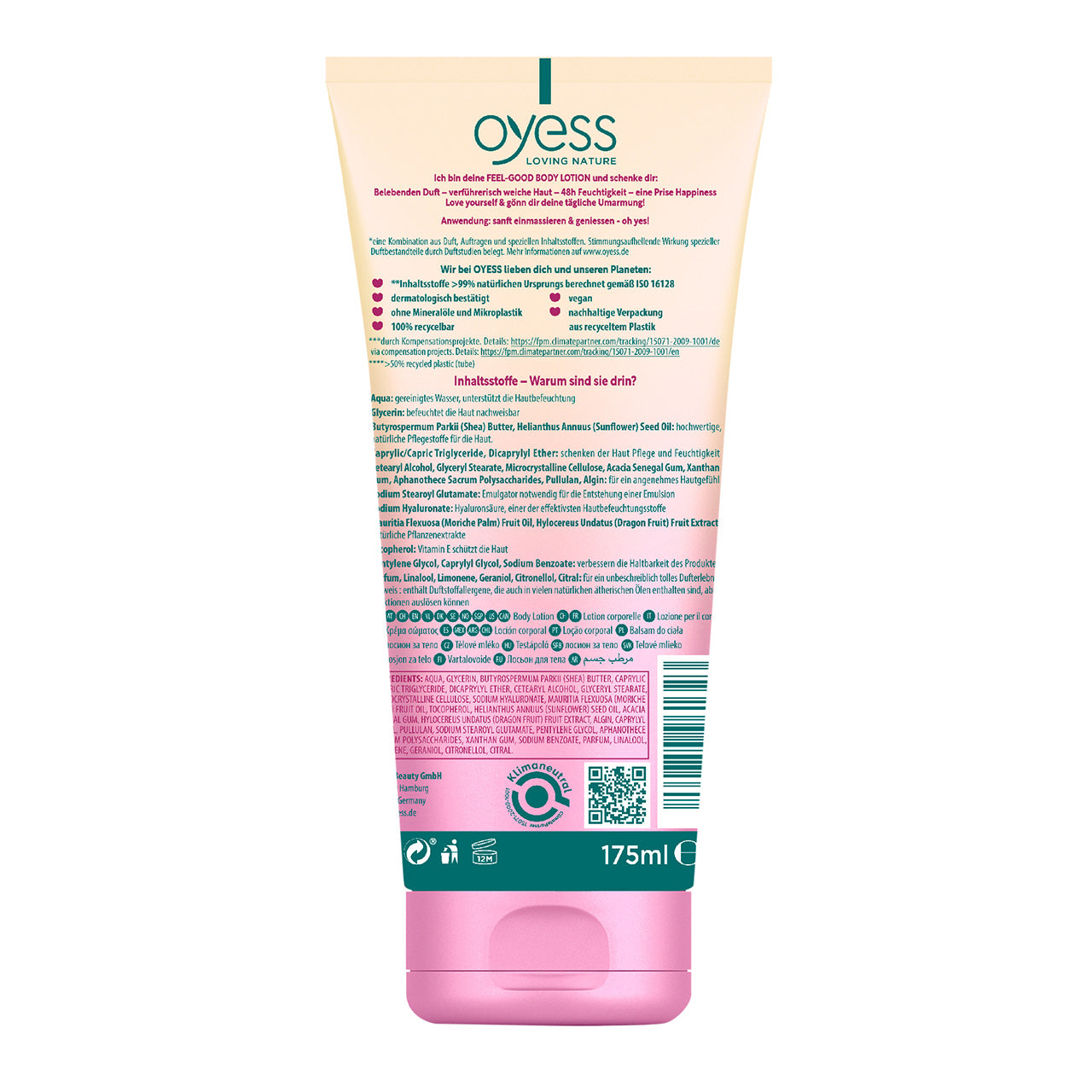 Lotion corporelle OYESS Feel Good - fruitée
