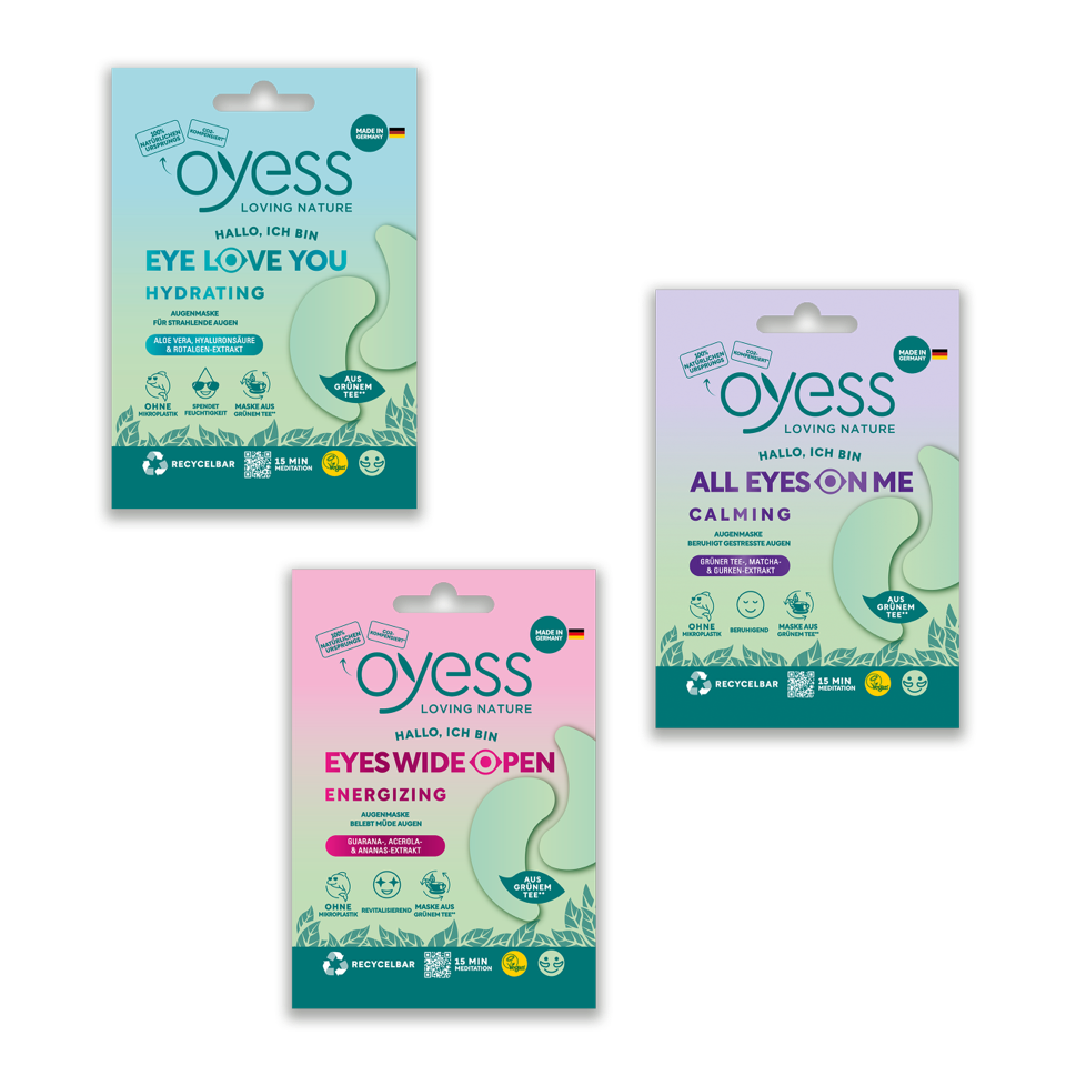 OYESS eyes closed and OH YES! Eye mask set - 3 pieces