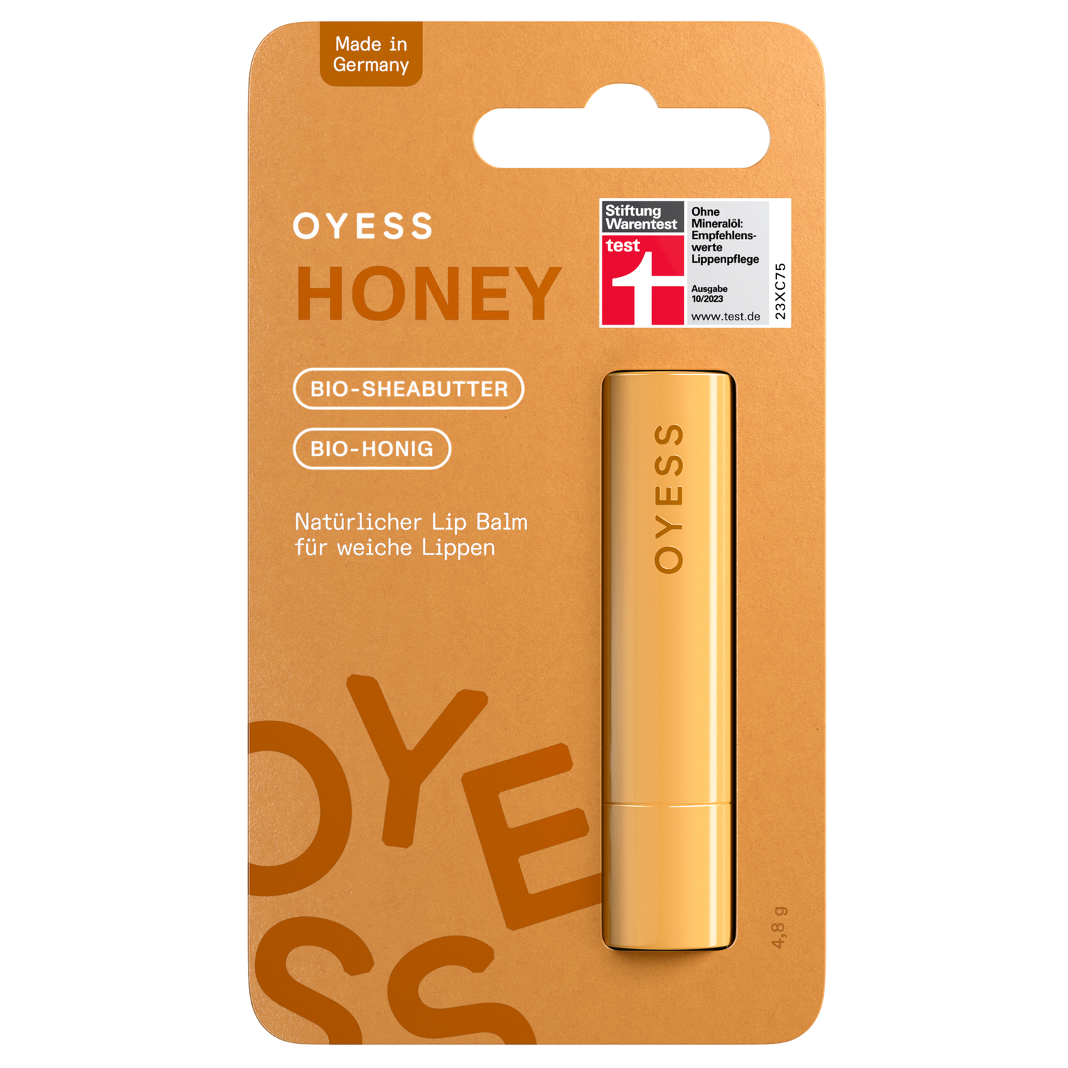 Balsamo labbra OYESS Miele, 4,8 g